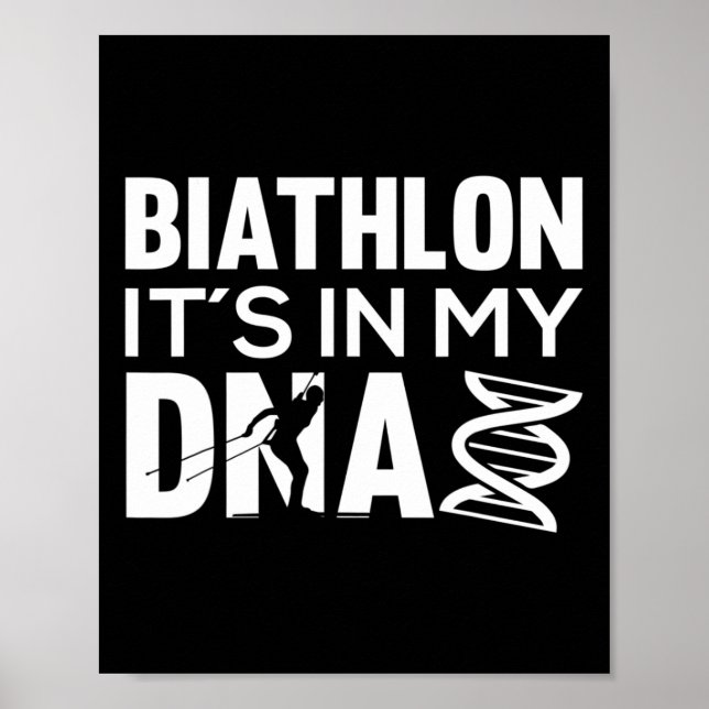 Det är i mitt DNA-motiv för en biatlete Poster (Framsidan)