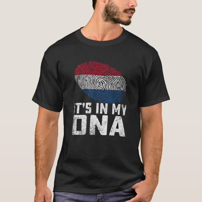 Det är i mitt DNA Netherlands Flagga Manar Wom T Shirt (Framsida)
