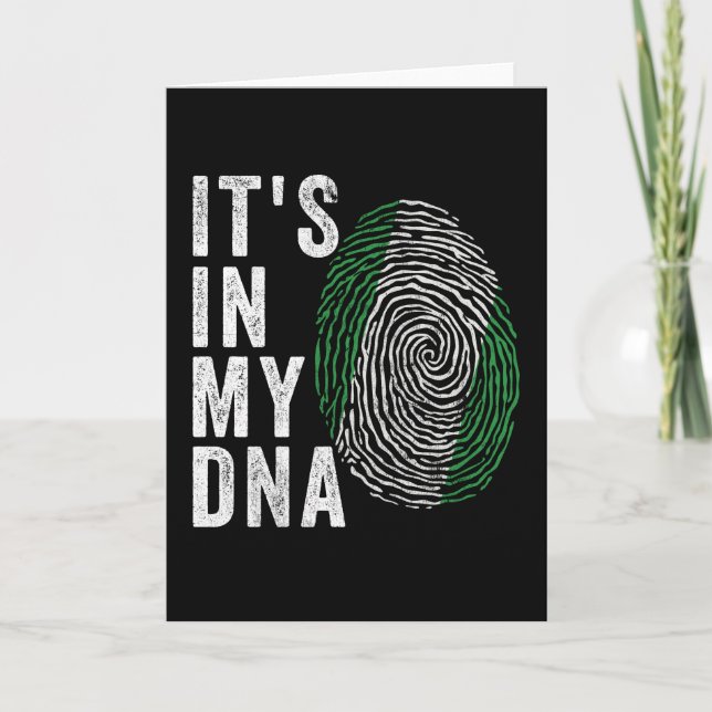 Det är i mitt DNA - Nigerias Flagga Kort (Framsida)