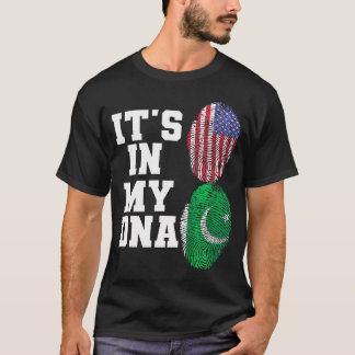 Det är i mitt DNA Pakistan USA flagga Pakistans Wi T Shirt