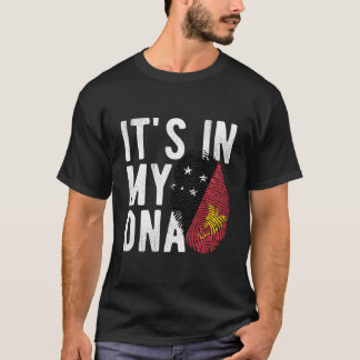 Det är i mitt Dna Papua Nya Guinea-Flagga Fingerpr T Shirt