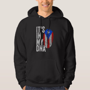 Det är i mitt Dna Puerto Rico Flagga Rican-Pride Hoodie