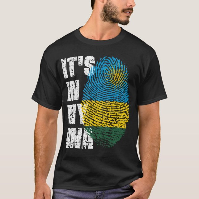 DET ÄR I MITT DNA Saint Lucia Flagga Boy Girl Gift T Shirt (Framsida)