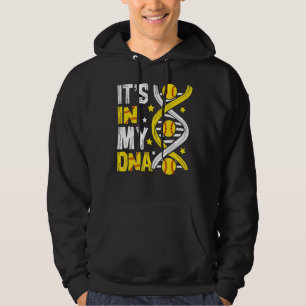 Det är i mitt Dna Softball Sport Players Fläkt Tea Hoodie