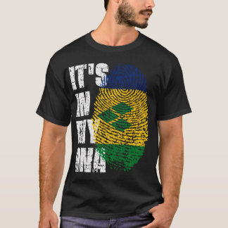 Det är i mitt Dna St Vincent Grenadines Flagga St T Shirt