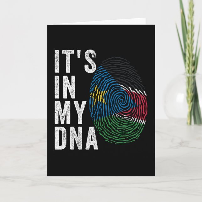 Det är i mitt DNA - Sydsudan Flagga Kort (Framsida)
