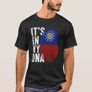 Det är i mitt DNA Taiwan-Flagga Fingerprint Taiw T Shirt