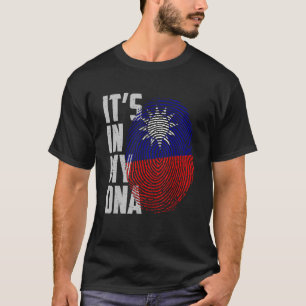 Det är i mitt DNA Taiwanesiska Flagga Finger T Shirt