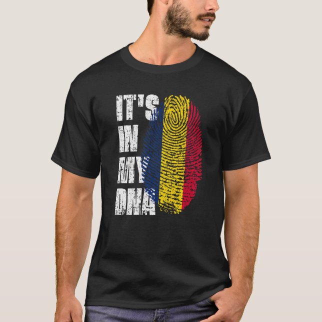 Det är i mitt Dna Tchad Flagga Tchad T Shirt (Framsida)