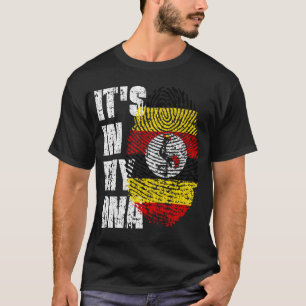 DET ÄR I MITT DNA Uganda Flagga Boy Girl Gift T Shirt