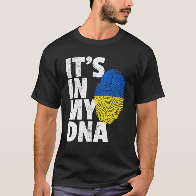 Det är i mitt DNA Ukraina-stöd Ukraina T Shirt (Framsida)