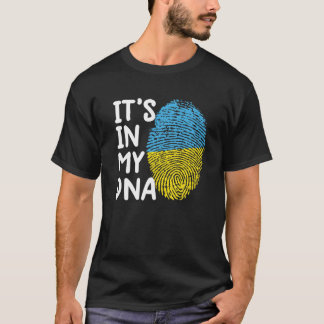 Det är i mitt DNA-Ukraina Ukrainas ukrainska Flagg T Shirt