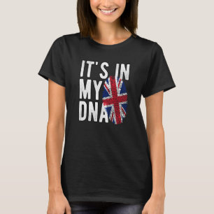 Det är i mitt DNA Union Jack Fingeravtryck Brittis T Shirt