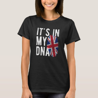 Det är i mitt DNA Union Jack Fingeravtryck Brittis T Shirt