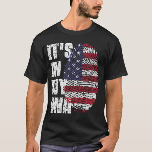 DET ÄR I MITT DNA United Stater Flagga Boy Girl Gi T Shirt