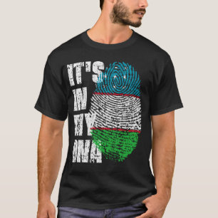 DET ÄR I MITT DNA Uzbekistan Flagga Boy Girl Gift T Shirt