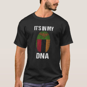 Det är i mitt DNA Zambia Flagga Zambian Gifts Blac T Shirt