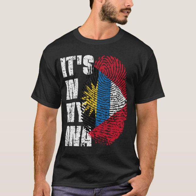 DET ÄR I MY DNA Antigua och Barbuda Flagga T Shirt (Framsida)