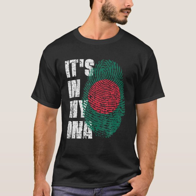 DET ÄR I MY DNA Bangladesh-Flagga T Shirt (Framsida)