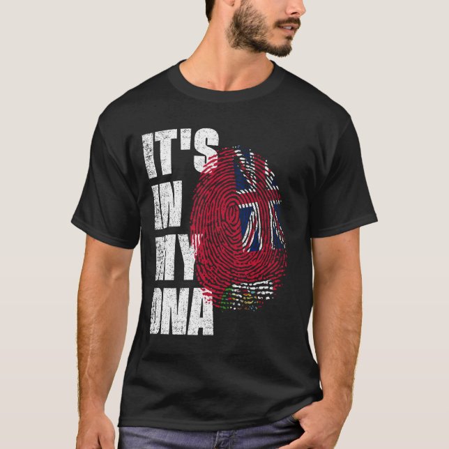 DET ÄR I MY DNA Bermuda Flagga T Shirt (Framsida)