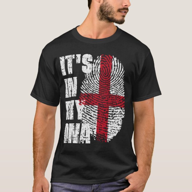 DET ÄR I MY DNA England-Flagga engelska T Shirt (Framsida)