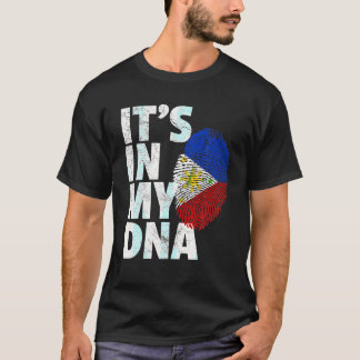 DET ÄR I MY DNA Filipino Filippinernas Flagga T Shirt