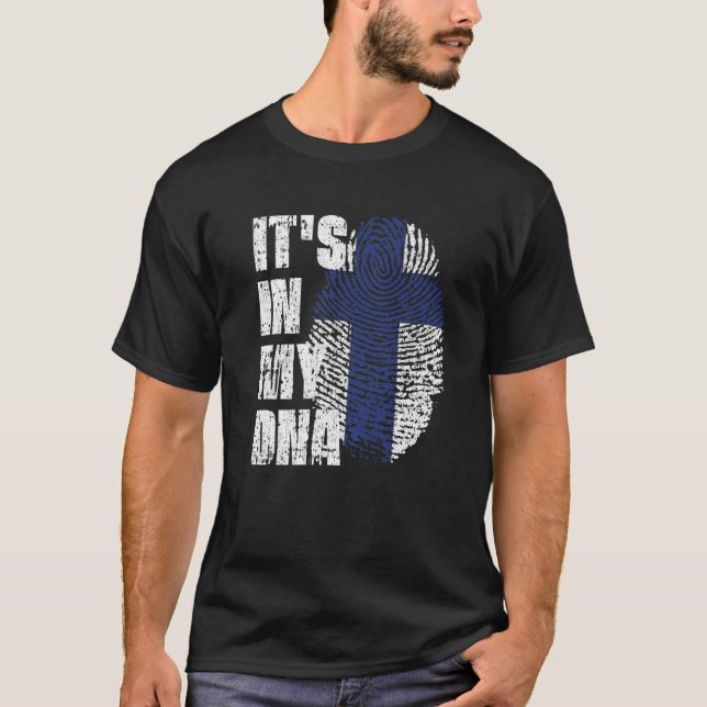 DET ÄR I MY DNA Finland-Flagga T Shirt (Framsida)