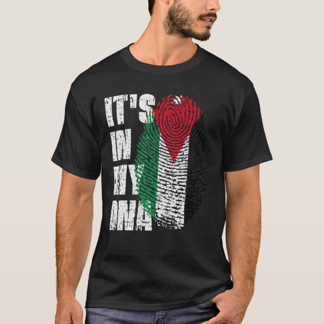 DET ÄR I MY DNA Jordan Flagga Jordanian T Shirt (Framsida)
