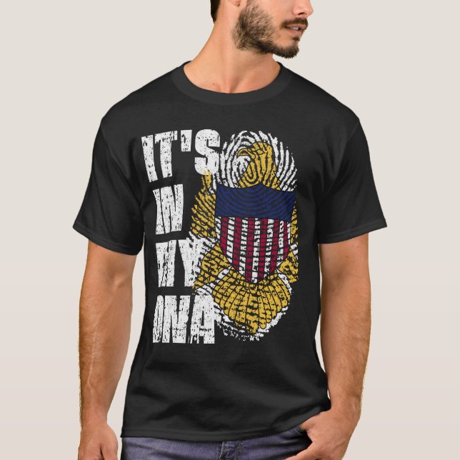DET ÄR I MY DNA-Jungfruöarna Flagga Boy Girl Gift T Shirt (Framsida)