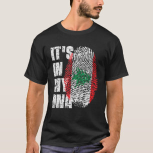 DET ÄR I MY DNA Libanon Flagga Libanese T Shirt