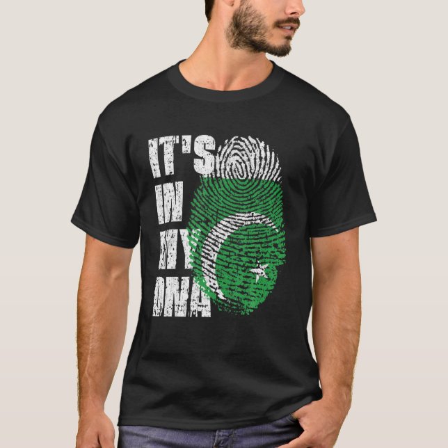DET ÄR I MY DNA Pakistan Flagga Pakistan T Shirt (Framsida)