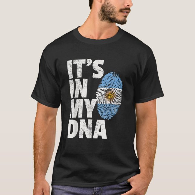 DET ÄR IN MY DNA Argentina Flagga Manar Women Prid T Shirt (Framsida)