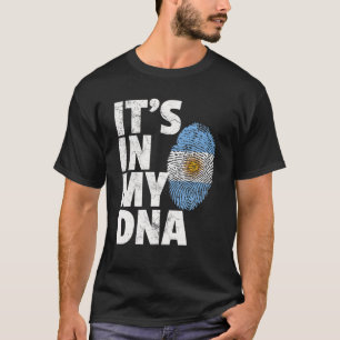 DET ÄR IN MY DNA Argentina Flagga Officiell Pride  T Shirt