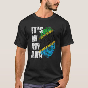 DET ÄR IN MY DNA Tanzania Flagga Tanzanian T Shirt