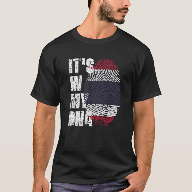 DET ÄR IN MY DNA Thailand Flagga Thai T Shirt (Framsida)