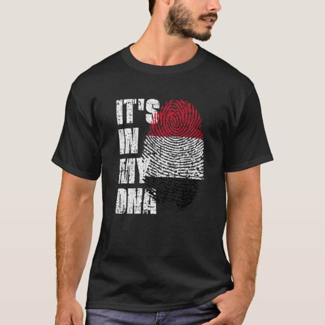 DET ÄR IN MY DNA Yemen Flagga Yemeni T Shirt (Framsida)