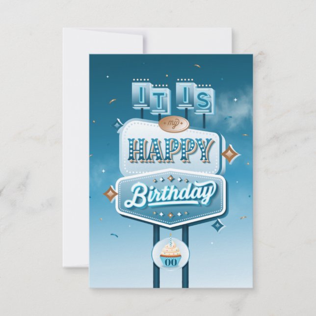 Det är inbjudan till mitt Grattis på födelsedagen- (Framsida)