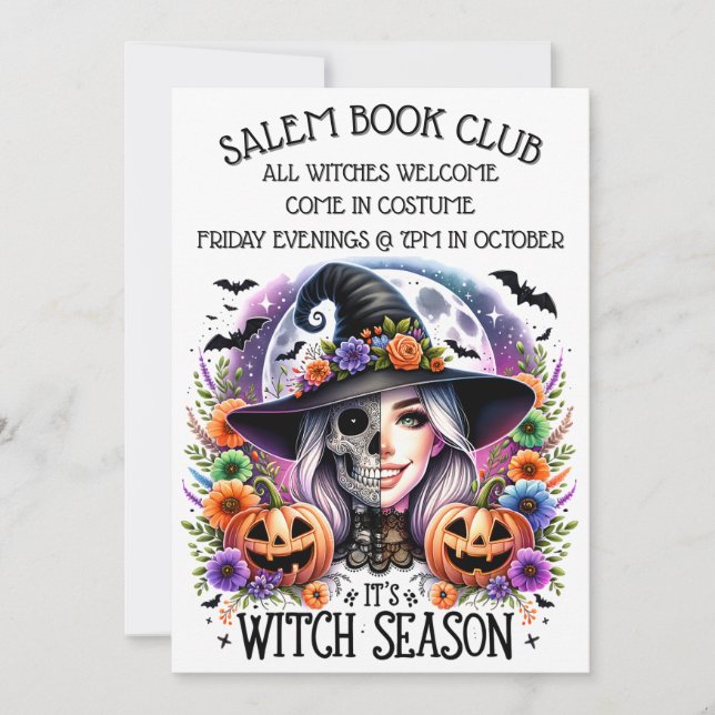 Det är inbjudan till Witch Season Bok Klubb  (Framsida)