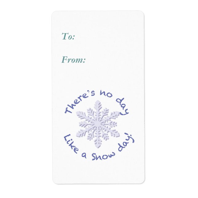 Det är ingen dag som en Snö-dag! Fraktsedel (Framsidan)