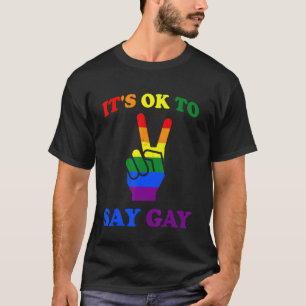 Det är ingen fara att säga Gay LGBT-Pridet T Shirt