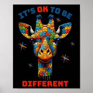 Det är ingen fara att vara annorlunda autismmedvet poster