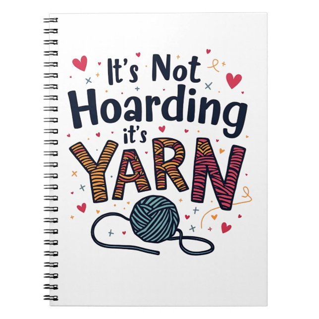 Det är ingen häckning om det är Yarn Crocheter Gif Anteckningsbok (Framsidan)