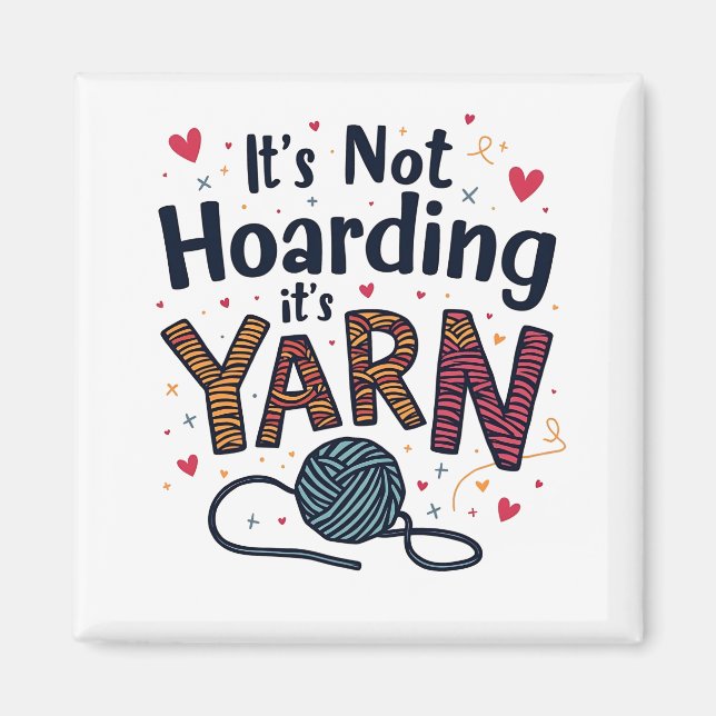 Det är ingen häckning om det är Yarn Crocheter Gif Magnet (Framsidan)