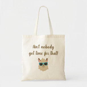 Det är ingen Har tid för Llama Tote Bag Tygkasse