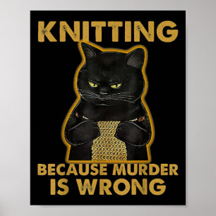 Det är ingen hjakt om det är Garn Knitting Älskare Poster
