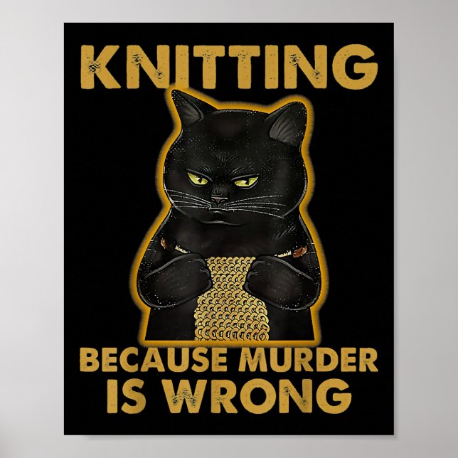 Det är ingen hjakt om det är Garn Knitting Älskare Poster (Framsidan)