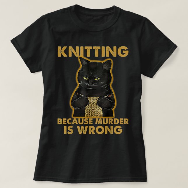 Det är ingen hjakt om det är Garn Knitting Älskare T Shirt (Design framsida)