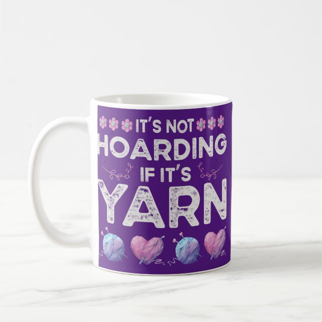 Det är ingen hobning om det är "Yarn Crotchet Knit Kaffemugg (Vänster)