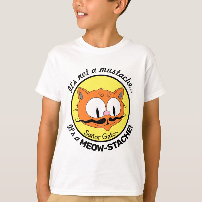Det är ingen mustasch, det är en MEOW-STACHE! T Shirt (Framsida)