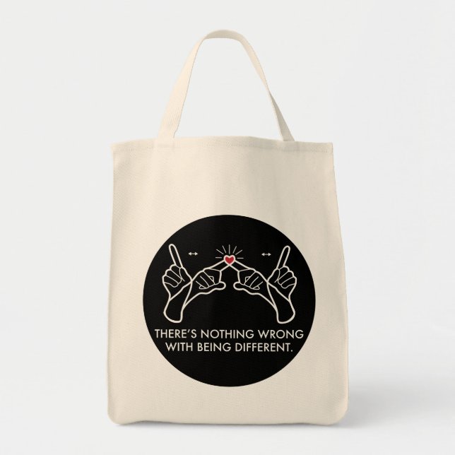 Det är inget fel med att vara annorlunda tygkasse (Framsidan)